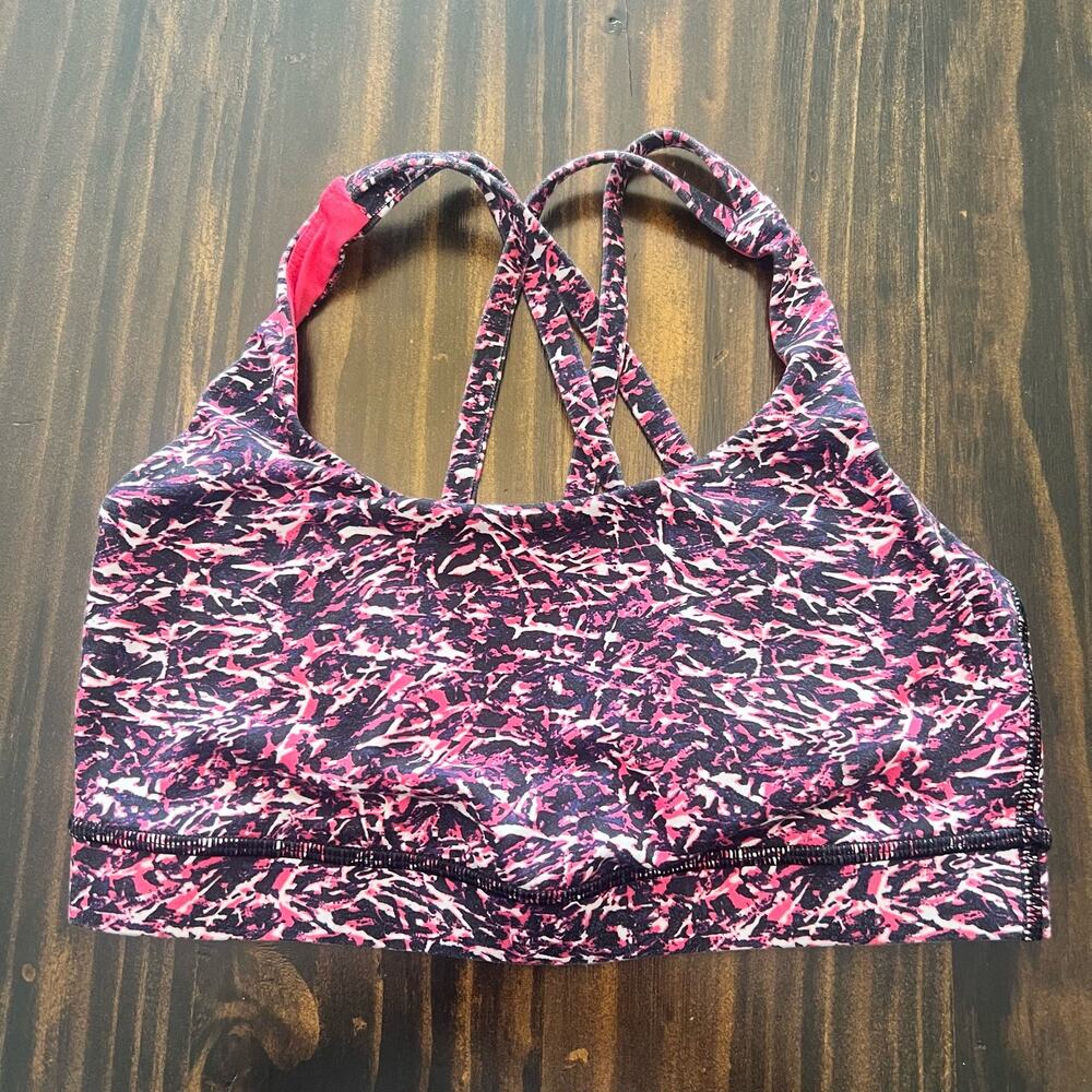 lululemon athletica Pink and Black Sports Bra